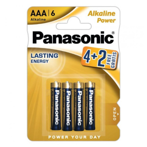 Батарейка Panasonic Alkaline LR03 6BP 4+2 40972