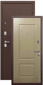 Дверь металлическая Тайга 7  "Бежевый клен" 7 см левая 2050*960  910760