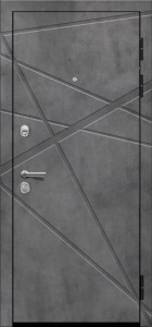 Входная дверь металлическая Орфей-221/Бетон темный/Силк сноу/960/L 907494