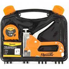 Набор: степлер мебельный,регулируемый, 4-14 мм Т53, Рулетка 2 м.,   42003