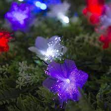 Гирлянда "Нить" 4.5 м с насадками "Цветы", тёмная нить, 30 LED, свечение мульти, 2 реж Х42071