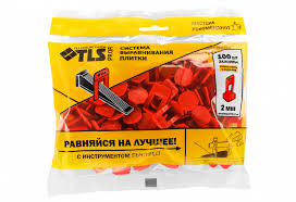 Система выравнивания плитки TLS/Зажим 2мм (100шт) 9679469