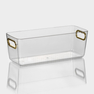 Контейнер для хранения LaDо́m «Нежность», 28×11×9.5 см, прозрачный 1040960