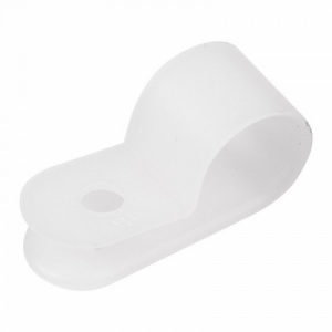 Кабельная скоба под винт REXANT 12 мм, белая, упаковка 50 шт 12325