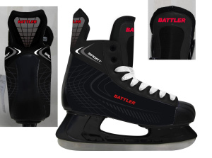 Коньки хоккейные BATTLER черные р.44 (PW-206B) 817526