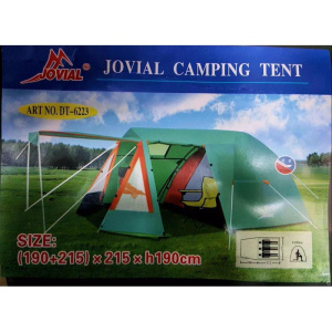 Туристическая палатка 3-х местная (215х215х190 см) с тамбуром 825279
