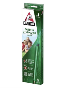 Раптор стержни от комаров (5 штук) (8107)  Х35240