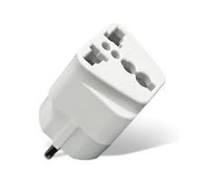 Переходник универсальный белый с/з 16а 250В (еврослот) (BD1710-1) 023987