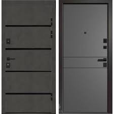 Дверь металлическая DORSTON LOFT Муар черн ср ВС-33/Ф-77 (Бетон графит/Антрацит матовый) ОК 2050*860