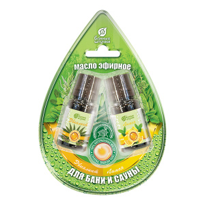 Набор масел для бани и сауны эвкалипт/лимон 2шт/10мл 986697