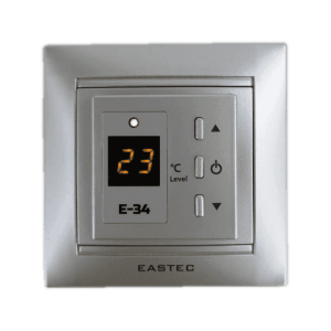 Терморегулятор для тёплого пола EASTEC E-34 3.5кВт серебро 41282