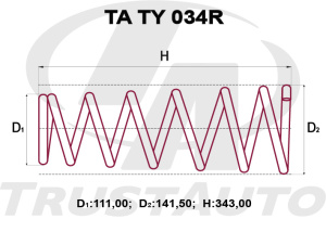 TA TY 034R Пружины подвески усиленные