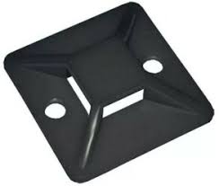 Площадка под хомут 25*25 белая/черная 1уп-10 шт. СТ30443