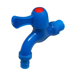 Кран, наружная резьба 1/2", для шланга 1/2" (12 мм), пластик 3814972