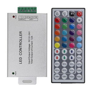 Контроллер RGB 12V 12A 144W ИК(IR) упр. с пультом д/у 44 кнопки 6858