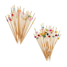 Шпажки декор. 530-267 24шт Жемчужины и кристаллы,12см 999888