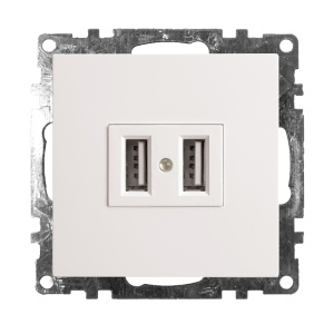 Розетка USB 2-х местн. КАТРИН Белый GLS10-7115-01 16316