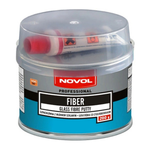 Шпатлевка NOVOL  со стекловолокном "FIBER"  0.2кг +отв.8g (1шт.х8g)  17553