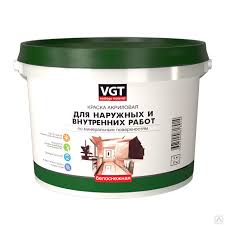 Краска ВД-АК-1180 для наружн. и внутр. работ моющаяся белоснежная, 25 кг ВГТ 959097