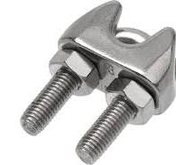 Зажим ART 9074 А4 для троса с 2-мя гайками 10,0 мм НЕРЖАВЕЙКА 47070