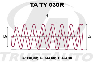 TA TY 030R Пружины подвески усиленные