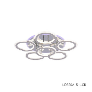 Люстра светодиодная LI9820A-5+1CR (132044) ОБ62719