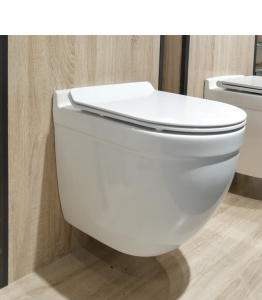 Унитаз-подвесной безободковый, вып 90 гр., белый LT017E-R 520*360*410 с UF крышкой, микролифт 49831
