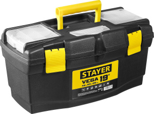 Ящик для инструментов STAYER VEGA-19, 490 х 250 х 250 мм, (19″), (38105-18)