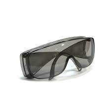 Очки защитные поликарбонат с дужками затемненные 89156