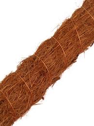 Опора для комнатных цветов, h=60 см, d=2.5 см, пластик, кокосовая оплётка, Greengo 035607