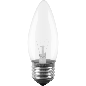Лампа накаливания Е27 40Вт/60Вт свеча матовая/прозрачная 09443