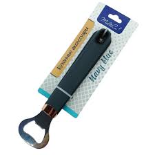 Открывалка пластиковая ручка, нерж. сталь, NAVY BLUE 041219