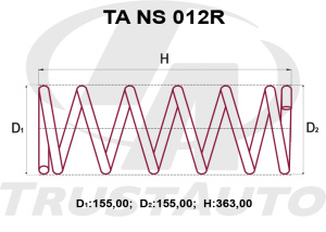 TA NS 012R Пружины подвески усиленные