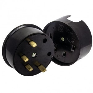 Печной разъём накл черный накл. 32А 380В 22091