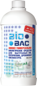 "Bio Bac" Зимнее универсал средство для выгребных ям/септичеких/дренажных систем и труб 1 л Х35905