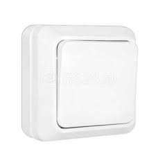 Выключатель Универсал Олимп одноклавишный о/у 10А 220В О0021 белый 43183