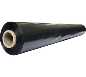Плёнка полиэтиленовая чёрная 80 мкр ширина 1,5м черная 25 метров техническая 32638