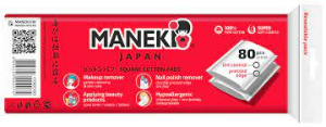 Подушечки ватные гигиенические "Maneki" RED 80шт. CP1163H 719028