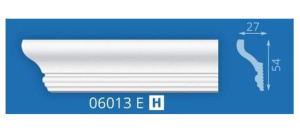 Плинтус потолочный из пенополистирола 06013Е 54*27*2,0м 968440