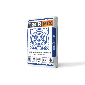 Клей для плитки и КГр ТайгерМикс Т-43, С2ТЕ 25кг 976780