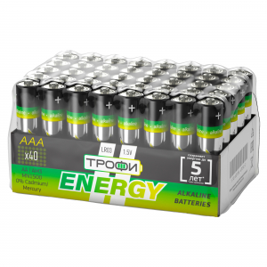Батарейки Трофи LR03-40 bulk ENERGY Alkaline ECO 05452
