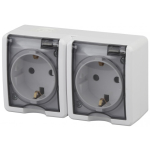 Розетка 2-я с крышкой IP54 (11-2403-01) 63698