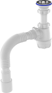 Сифон для тюльпана малый  1 1/4" х 40 с гибкой трубой 40х40/50  Aquant (S1015-35) 712173