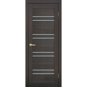 ПОД ЗАКАЗ Дверное полотно Дверь L11 3D Венге /матовое стекло/ 800х2000 56008