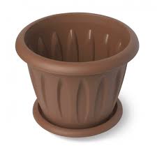 Горшок для цветов, 10,4 л, d 320 мм, с поддоном, пластик ФЕЛИЦИЯ 041134