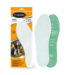 Стельки "Corbby" Latex Универсальные из латексной пены р-р 35-45 (1221) Х06158