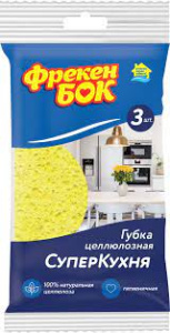 Губка целлюлоз кух Супер Кухня 3шт Фрекен Бок (72883) Х09477