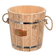 Ведро банное "Цветы" ЛИПА 9л 910603