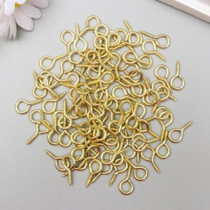 Винт-глазок для крепления картин, фоторам золото 1,4х0,7см 2583749 25972