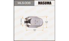Гайка 14*1.25/под ключ=21мм MASUMA MLS-006 (11981)